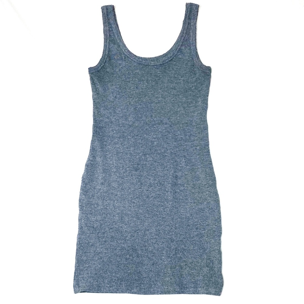 FASHION NOVA Gray Ribbed Mini Dress Size Large